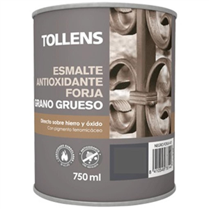 TOLLENS ESMALTE FORJA GRANO GRUESO NEGRO FORJA 750ml