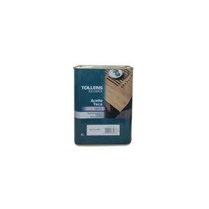 TOLLENS ACEITE TECA AL DISOLVENTE INCOLORO 4Lts.