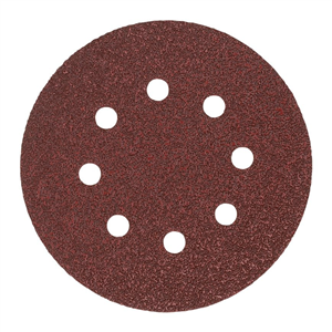 DISCO DE LIJA 125MM CON FIJACION RAPIDA 8 ORIF. - 180 GR 10u MILWAUKEE