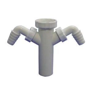 RACOR EXTENSIBLE TUERCA LOCA 1 1/2XØ40 C/ 2 TOMA LAVADORA