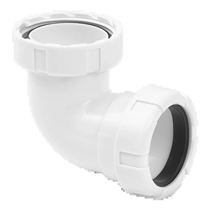 CODO PVC BLANCO DESAGUE CON TUERCA LOCA M-H 1"1/2
