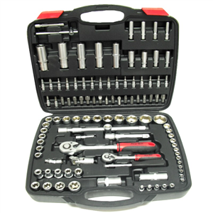 JUEGO VASOS HEXAGONALES 110PZ. 1/2" - 1/4" TORX SEGURIDAD Cr-V