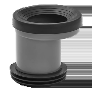 MANGUITO INODORO PVC EXCENTRICO 90 c/junt.lab.