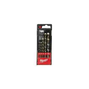 ESTUCHE PLASTICO BROCAS 5 PIEZAS 4 / 5 / 6 / 8 / 10mm MILWAUKEE