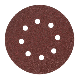 DISCO DE LIJA 125MM CON FIJACIÓN RÁPIDA 8 ORIF. - 40 GR 10u MILWAUKEE