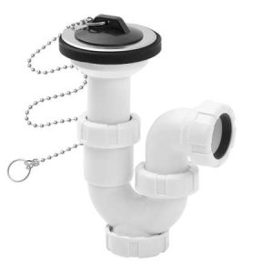 SIFON CURVO MINI E TENSIBLE 1 1/2-Ø40 C/VALVULA CAD. Ø70