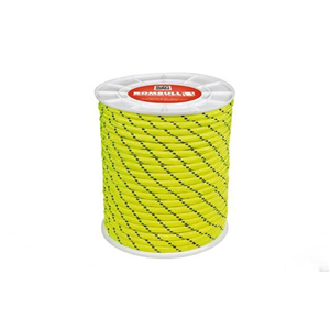 CUERDA POLIESTER FLUORESCENTE AMARILLA/NEGRA 8mm 25M 1u