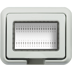 TAPA IP 55 3 MODULOS GRIS LUNA / LIVING LIGHT IDROBO