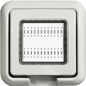 TAPA IP 55 2 MODULOS GRIS LUNA / LIVING LIGHT IDROBO