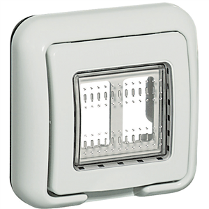 TAPA IP 55 2 MODULOS GRIS MATI IDROBO