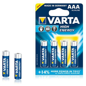 PILA VARTA ALKALINA LR03 AAA BLISTER 4 PILAS