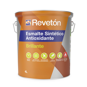 REVETON ESMALTE SINTETICO BRILLANTE PARDO 4L