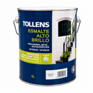 TOLLENS ESMALTE ALTO BRILLO BLANCO NIEVE 4L