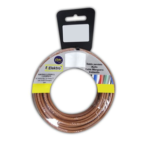 CARRETE CABLECILLO FLE IBLE 1,5MM MARRON 5MTS LIBRE-HALOGENOS