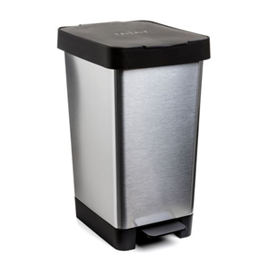 CUBO PEDAL 25L SMART STEEL GRIS