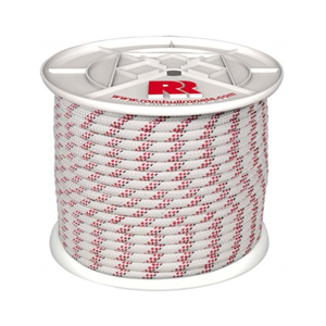 CUERDA POLIESTER TRENZADA BLANCA/ROJA 12mm 25M 1u