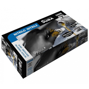 CAJA 50 GUANTES JUBA NITRILO NEGRO 580NR T-8 M