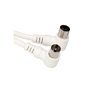 PROLONGACION TV ACODADA 9,5MM 2,5M ENV. BLANCA