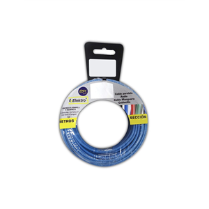 CARRETE CABLECILLO FLE IBLE 1,5MM AZUL 15MTS LIBRE-HALOGENOS