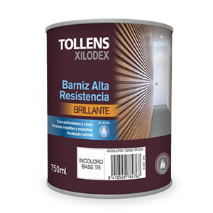 TOLLENS BARNIZ ALTA RESISTENCIA BRILLANTE CASTAÑO DEL NORTE AL AGUA 750ml