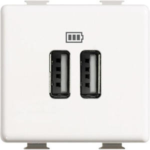 MATI TOMA USB 2,4A - 2 MÓDULOS BLANCO