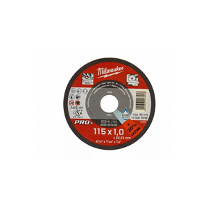 DISCO DE CORTE PARA METAL MILWAUKEE SCS41 115 1 MM PRO